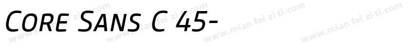 Core Sans C 45字体转换
